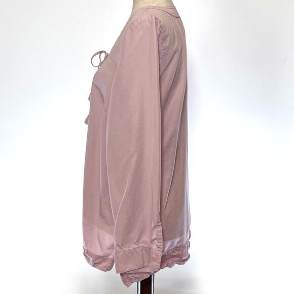 J. Jill Pink V-Neck Lace-Up Tunic, Medium - Picture 7 of 8